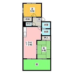 ニューコート・上吉田 2LDKの間取図画像