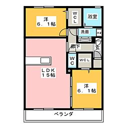 オニキス 2LDKの間取図画像