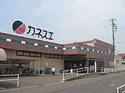 スーパー「カネスエまで790m」