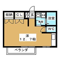 ベーネスギノ ワンルームの間取図画像