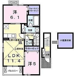 ノア 2LDKの間取図画像