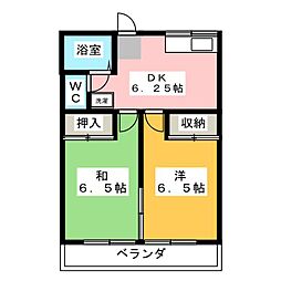 コーポた.つ.み 2DKの間取図画像