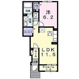 シリバ 1LDKの間取図画像