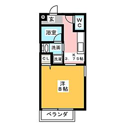COPAINHOUSE 1Kの間取図画像