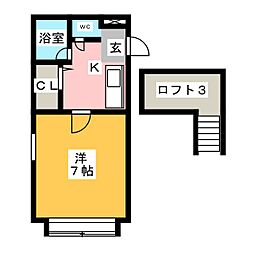ライフステージソーゴ 1Kの間取図画像
