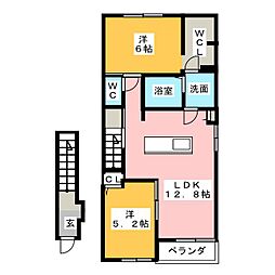 エトワール 2LDKの間取図画像