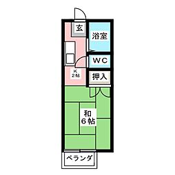 ビッグヴィレッジ 1Kの間取図画像