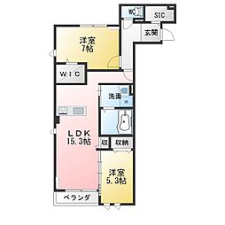 FLANEUR 2LDKの間取図画像