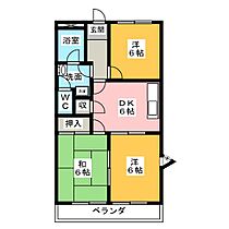 エクセリーヌＫ－I  ｜ 愛知県弥富市平島東３丁目（賃貸マンション3DK・2階・51.15㎡） その2