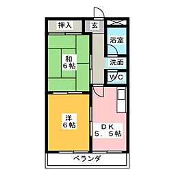 サンコーポヤトミ 2DKの間取図画像