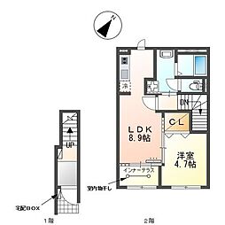 ラ・クレアージュ 1LDKの間取図画像