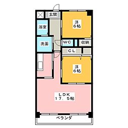 アリスト・クオーレ 2LDKの間取図画像