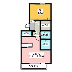 グラニュースクエア 1LDKの間取図画像