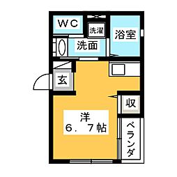 ADAN弥富 ワンルームの間取図画像