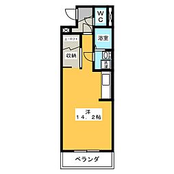 Rah ワンルームの間取図画像