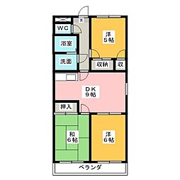 U・PATIO 3DKの間取図画像