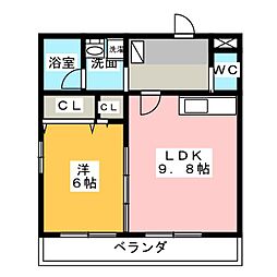 Ｐｒｏｎｔｏｎ 5階1LDKの間取り