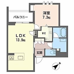 Ａｍｙｌｕｍｓ鷹匠II 3階1LDKの間取り