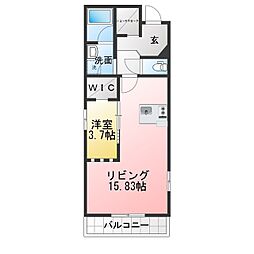 中町・マイスターセブン 1LDKの間取図画像