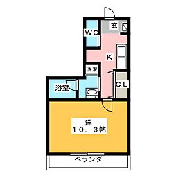 LALUCE 1Kの間取図画像