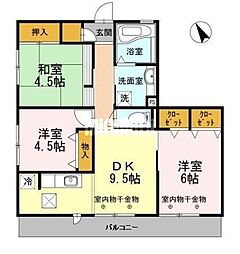 マグノリア 3DKの間取図画像