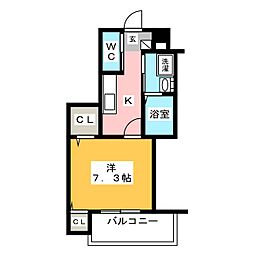プティ・トリアノン 1Kの間取図画像
