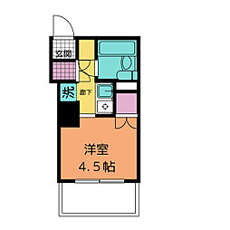 鷹匠ツバメハイツ ワンルームの間取図画像