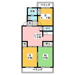 JEANPALACE21 3LDKの間取図画像