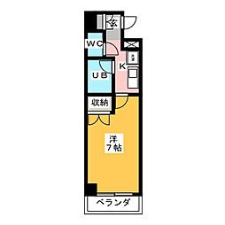 インペリアルコート両替町 1Kの間取図画像