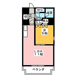 タウンコート人宿町 1LDKの間取図画像
