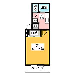 第三ゴトウハイツ 1Kの間取図画像
