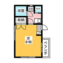 シティテラス音羽 1Kの間取図画像