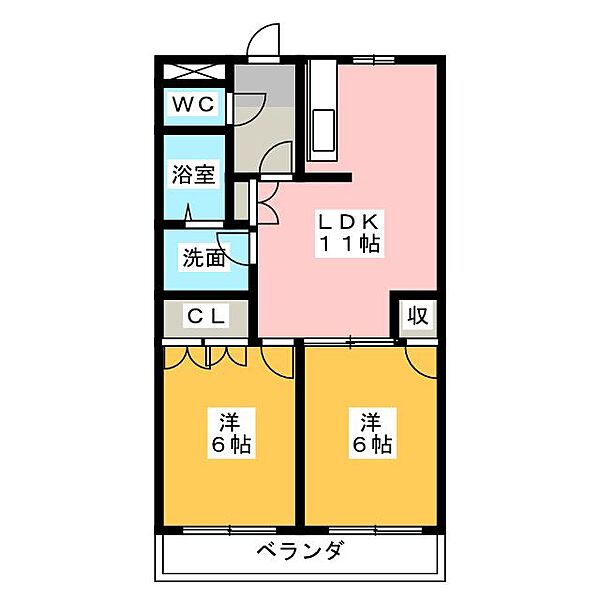 ロジュモ ｜静岡県静岡市駿河区大谷３丁目(賃貸マンション2LDK・3階・49.58㎡)の写真 その2