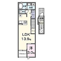 サニーコート小鹿 203 ｜ 静岡県静岡市駿河区小鹿1377-1（賃貸アパート1LDK・2階・41.73㎡） その2