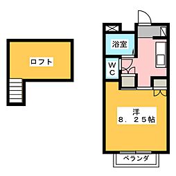 アルカンシエール 1Kの間取図画像