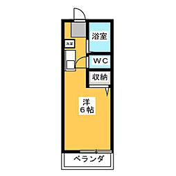 エミナ・コレージュ1 ワンルームの間取図画像