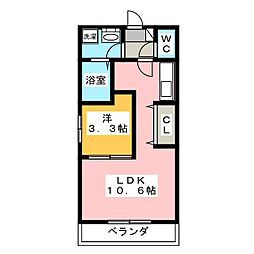 Roots 1LDKの間取図画像