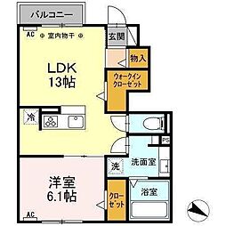 レナシード 1LDKの間取図画像