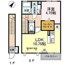 ココティエ 1LDKの間取図画像