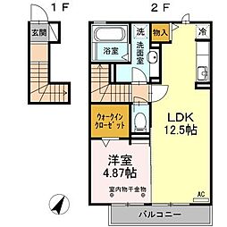 Esperanza 1LDKの間取図画像