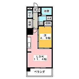 REFINADO 1LDKの間取図画像