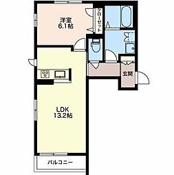 Primrose千代田 1LDKの間取図画像