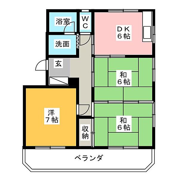 コスタ草薙 ｜静岡県静岡市清水区草薙３丁目(賃貸マンション3DK・3階・57.92㎡)の写真 その2