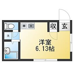 ステラファースト草薙 ワンルームの間取図画像