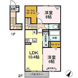 チェントくすのき 2LDKの間取図画像