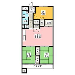 エクセレント草薙C棟 3LDKの間取図画像