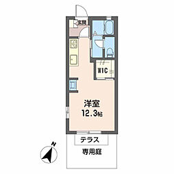 グランドール池田2 ワンルームの間取図画像