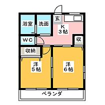 プラージュ　ミホ  ｜ 静岡県静岡市清水区三保（賃貸アパート2K・2階・35.00㎡） その2