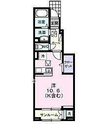 フェニックス II ワンルームの間取図画像