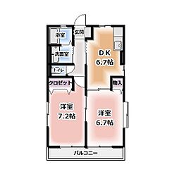 MINNIE 2DKの間取図画像